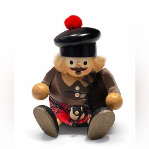 German Erzgebirge Wooden Smoker Figurine